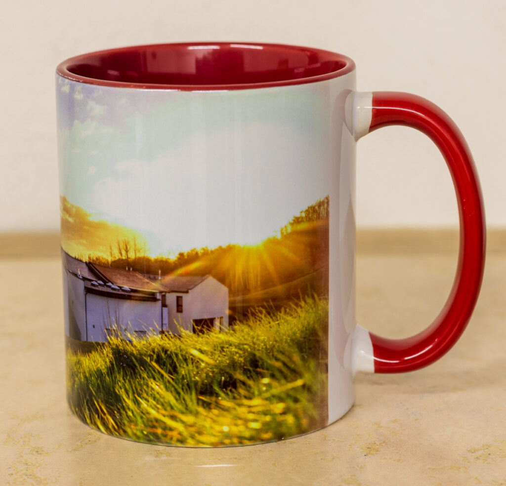Endergebnis der sublimierten Tasse - von rechts