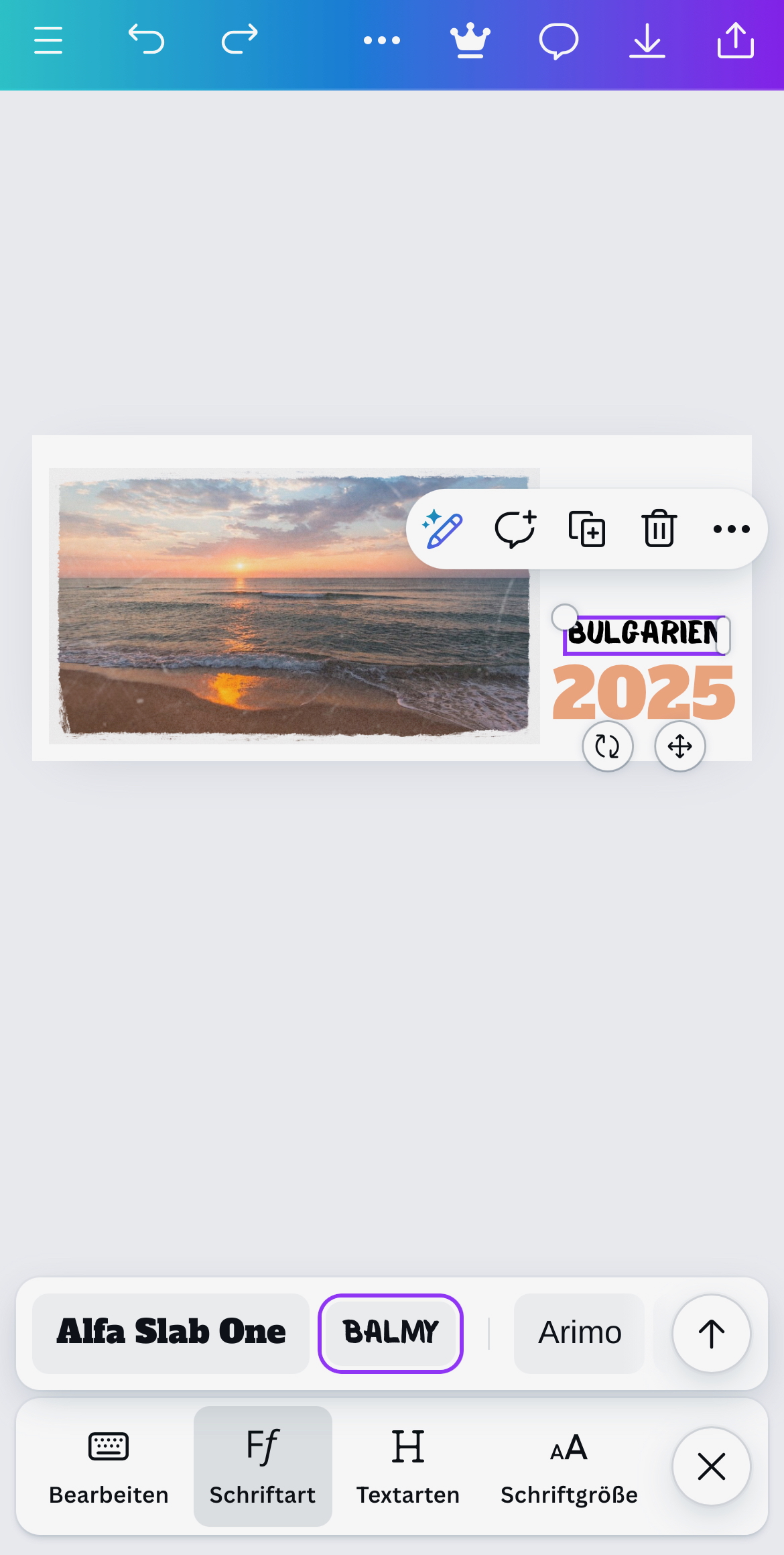 Designentwurf Canva